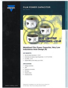 Power Capacitor - GLI axial series (low inductantce & ESR)